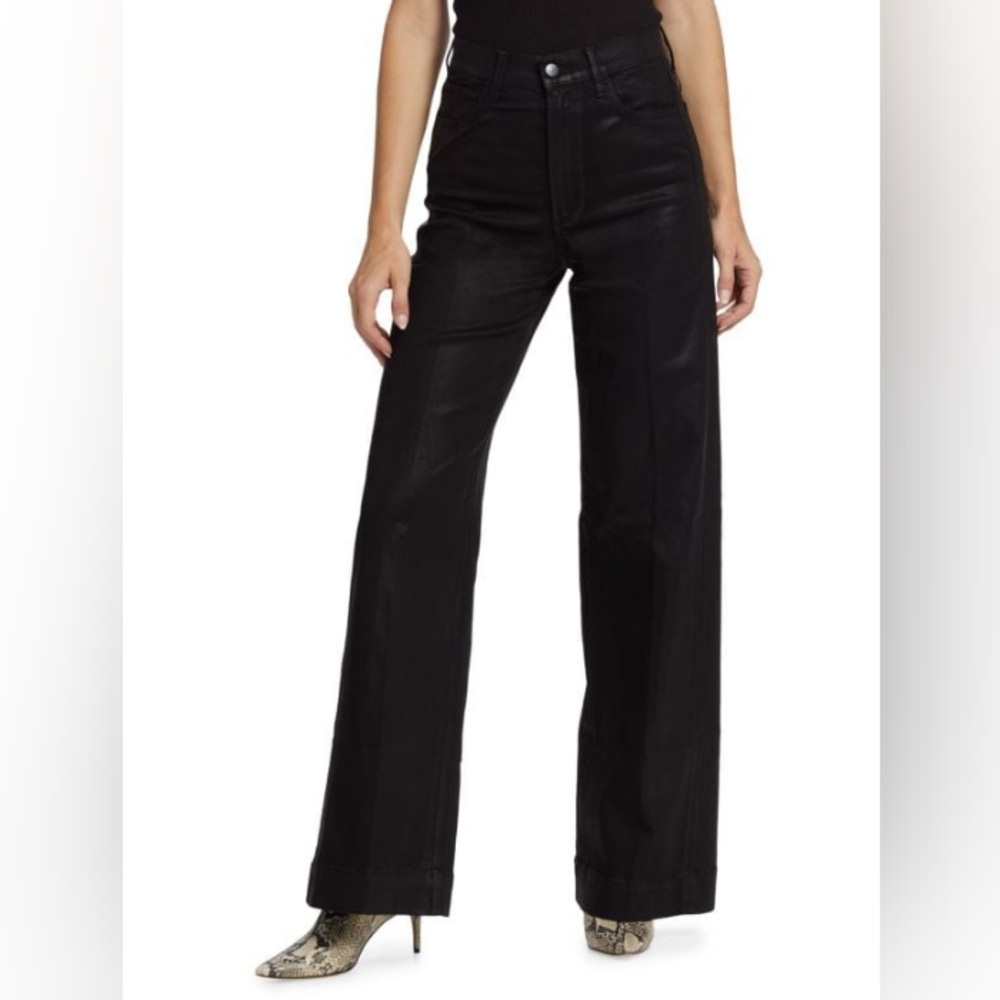NEW Joe's Jeans High Rise faux leather coated pants in Black Sz 32